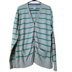 JCP Women's XXL Long Sleeve Striped Button Front Cardigan Sweater Classic Casual